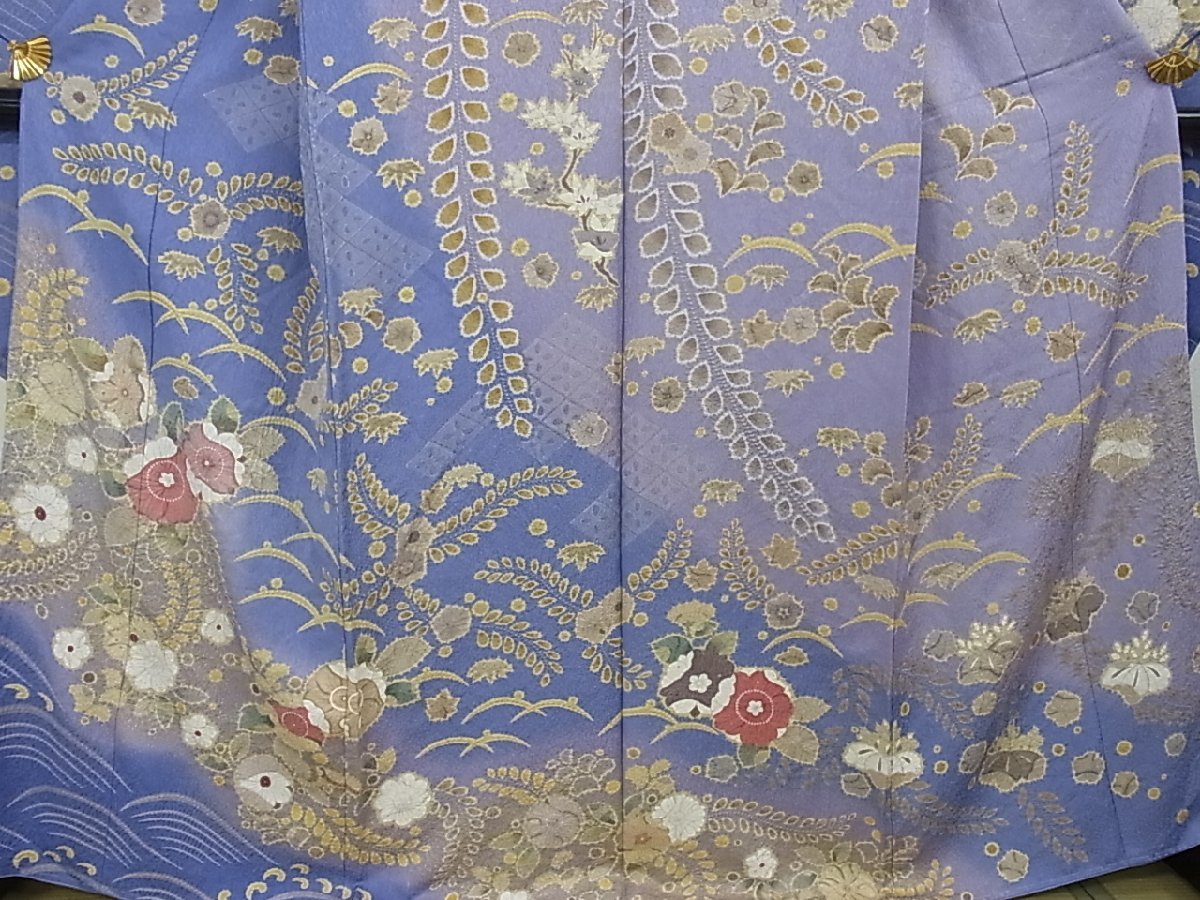 花美人着物■豪華振袖 辻が花 暈し染め 金彩 金通し地 逸品 未使用 eee3499 暈し染め 花美人着物□豪華振袖 金彩 ic1345 平和屋-こころ店□豪華振袖 作家物