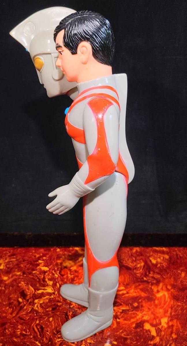 当時物 ブルマァク ジャイアント ウルトラマンA 面取れ ソフビ 34cm 