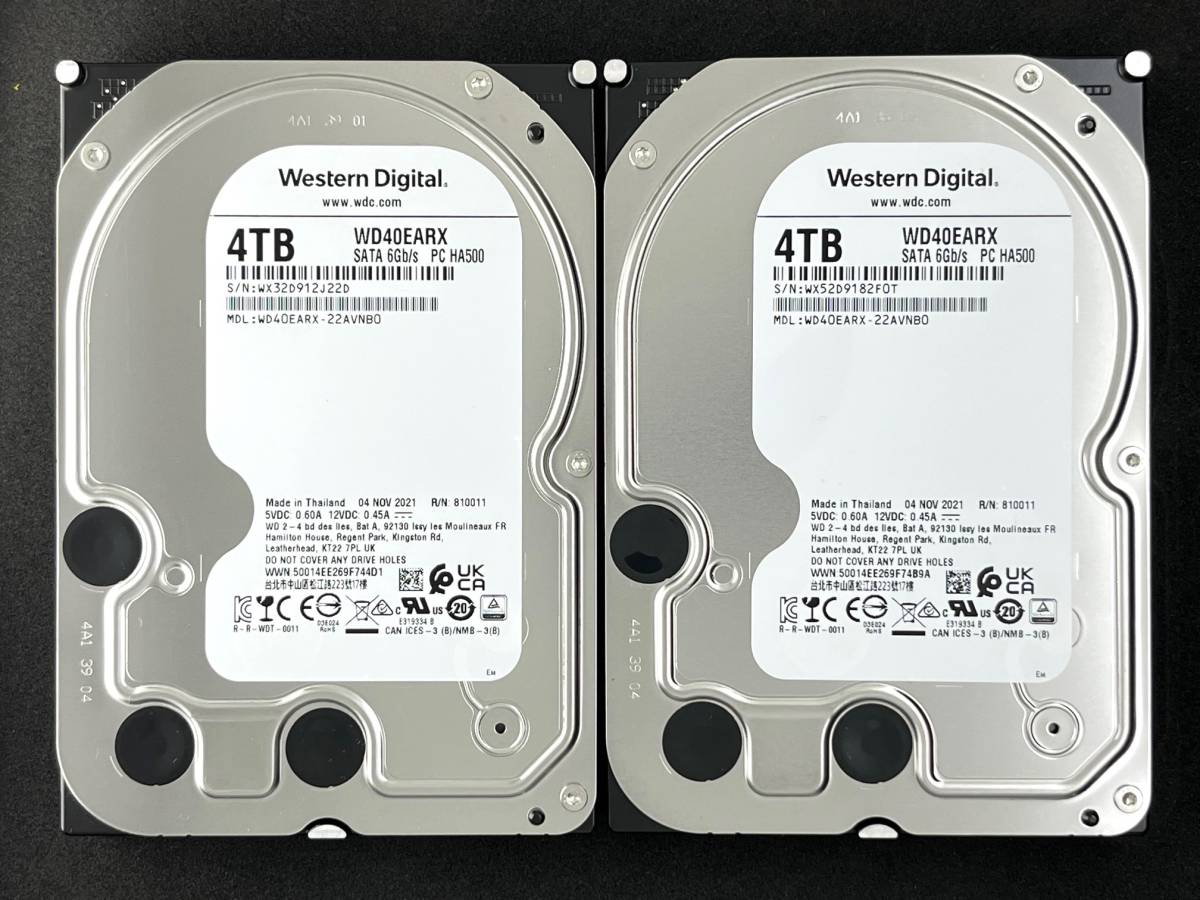 PCパーツ WD GOLD 4TB 2台セット 使用時間33080時間 ①