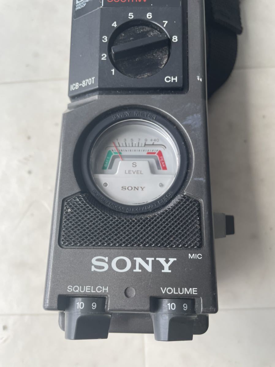 SONY ICB-870T トランシーバー 8チャンネル 市民ラジオ 0.5W △(R806