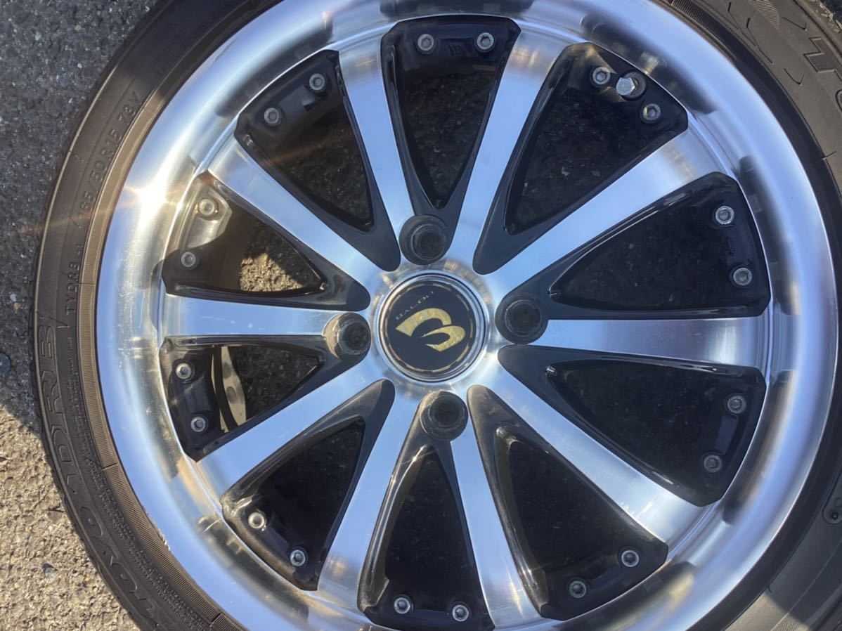 メーカー不明 ホイール4本セット タイヤ要交換 165/50R15 4穴 15インチ 