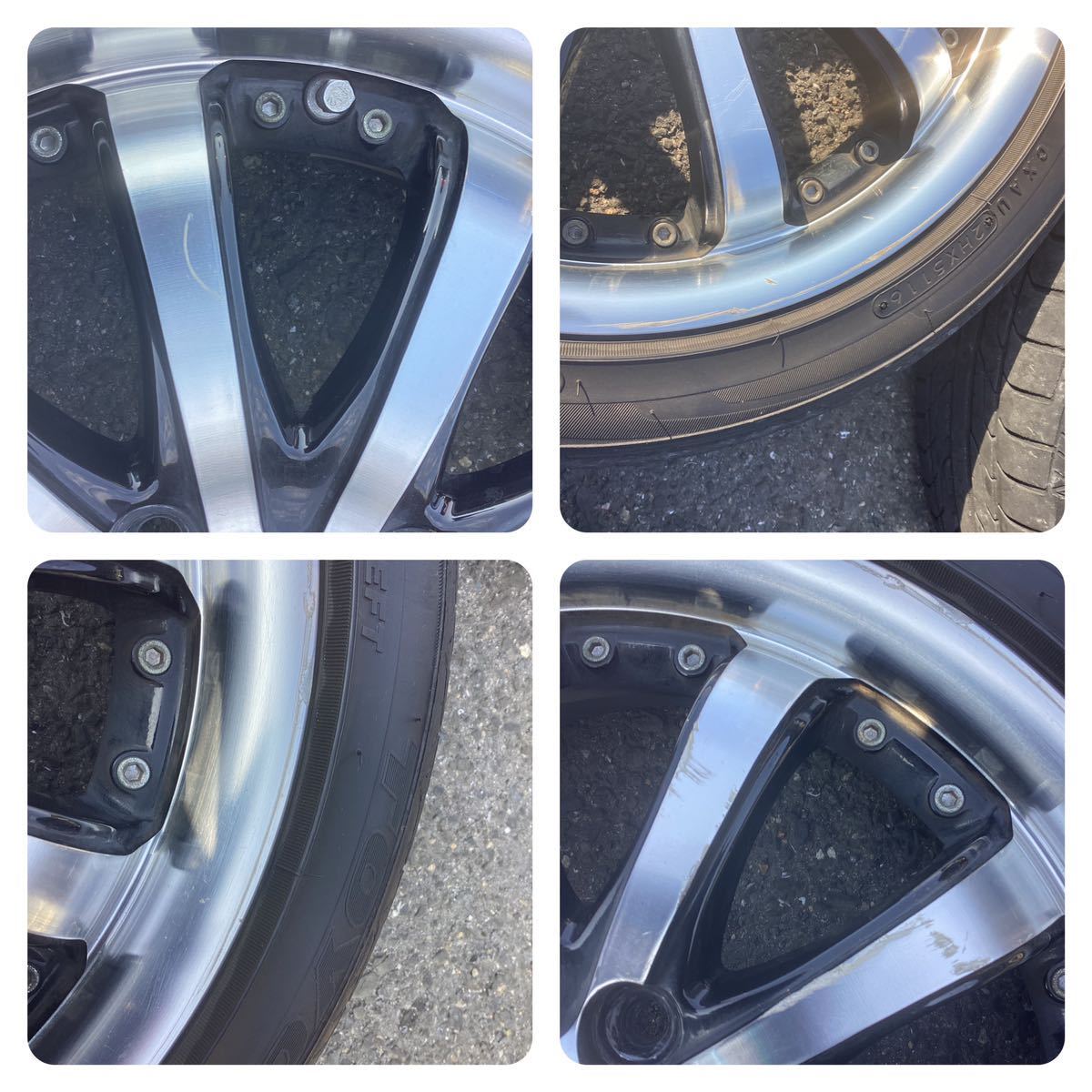 メーカー不明 ホイール4本セット タイヤ要交換 165/50R15 4穴 15インチ 