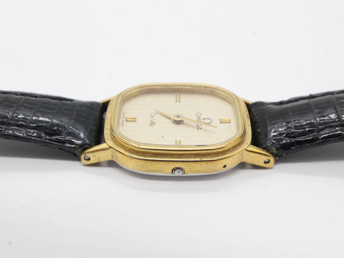 オメガ　デヴィル　1387　腕時計　レディース　金　ビンテージ　20㎜　クオーツ OMEGA DEVILLE レディース腕時計 1387 オメガ ゴールド