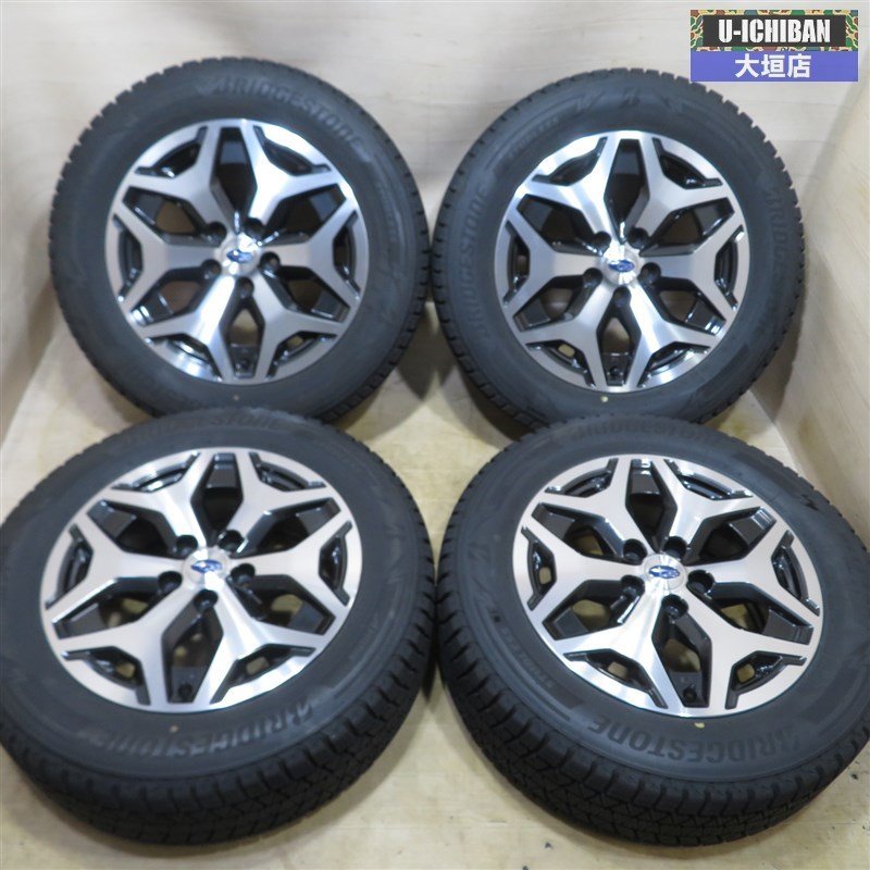 バリ溝 良品 スバル SK フォレスター 225/60R17 DM-V3 ブリヂストン スタッドレスタイヤ 2019年製 純正 17インチ 5H 114.3 002 12