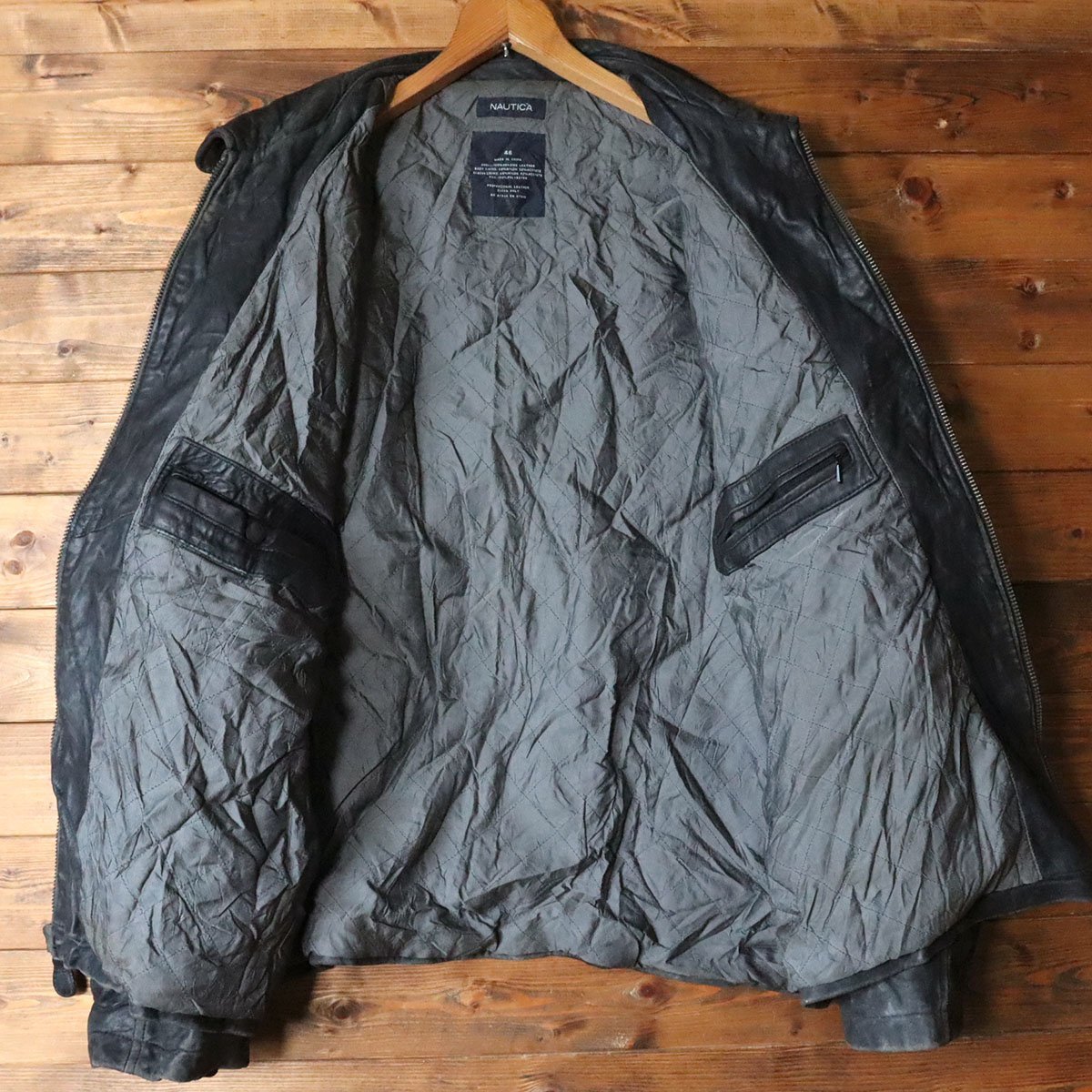 G7S/s12.7-2 NAUTICA ノーティカ 本革 シングルライダース レザー 