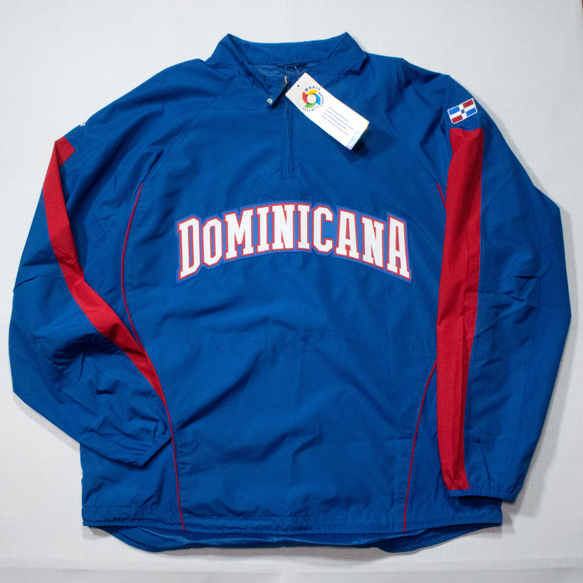 安い，お買い得 2009年 WBC ドミニカ共和国 代表 ナイロン ジャケット Size L 薄手 Majestic ベールボール 野球 アップジャージ(Lサイズ)｜売買されたオークション情報、yahooの商品情報をアーカイブ公開 - オークフ スタジアムジャンパー