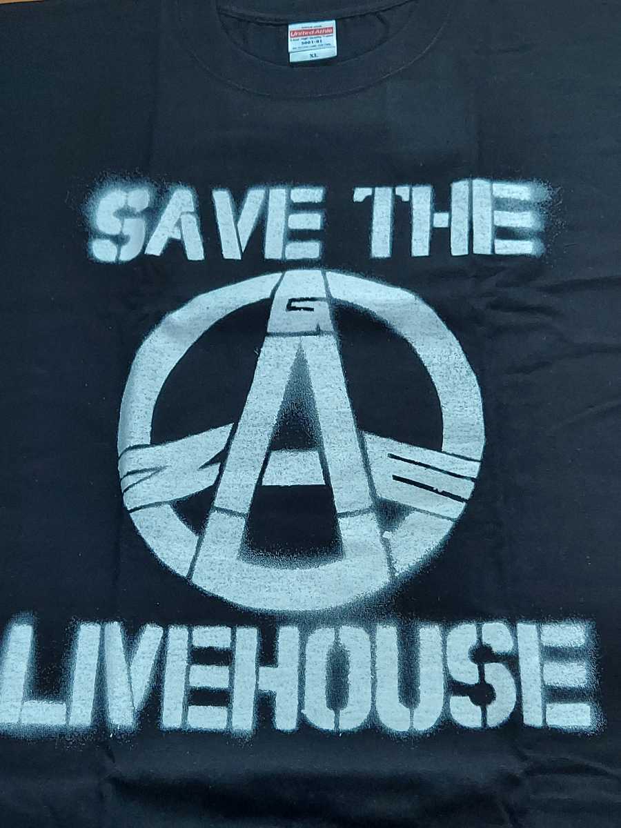 新品未使用Tシャツ ブラック XLサイズ GAUZE SAVE THE LIVE HOUSE(T