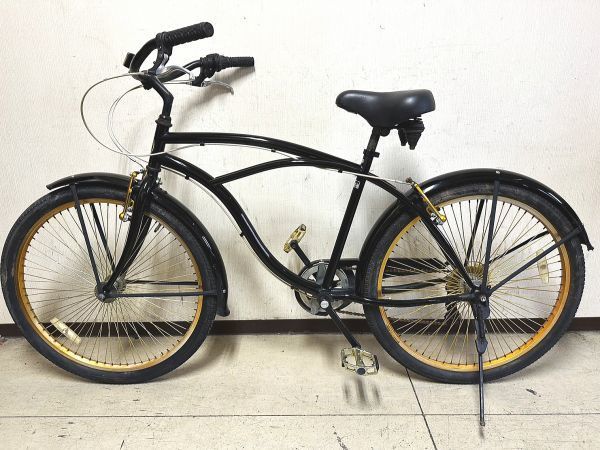 自転車 26インチ ブラック ビーチクルーザー ジャングルジャングル