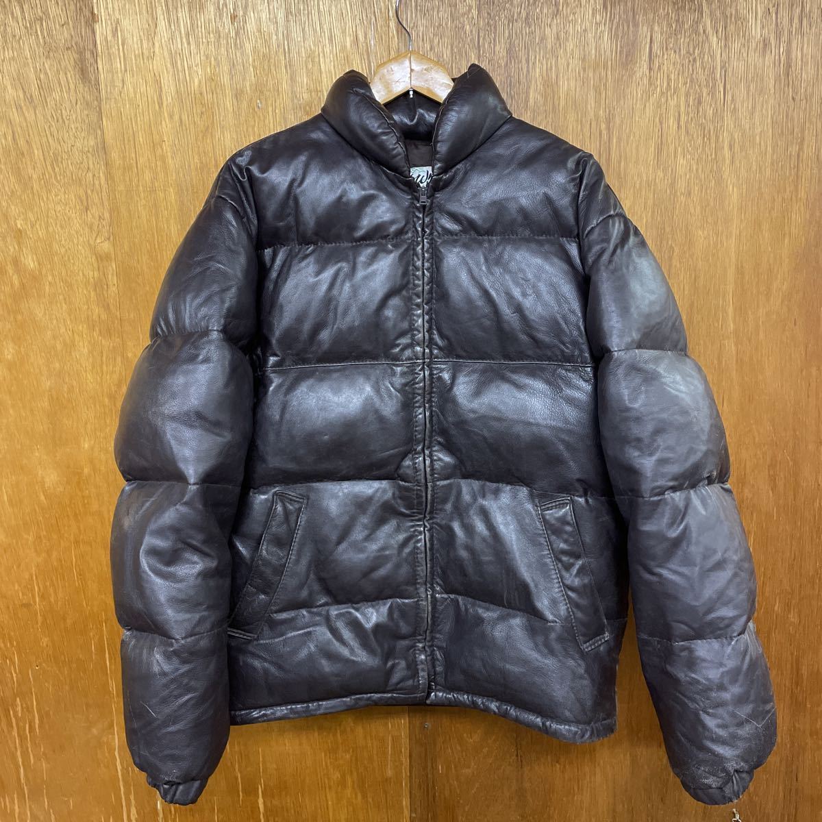 【人気SALE，限定SALE】 Schott ショット USA製 レザー ダウンジャケット ブラウン 38(ジャケット、上着)｜売買されたオークション情報、yahooの商品情報をアーカイブ公開 - オークファン 男性用