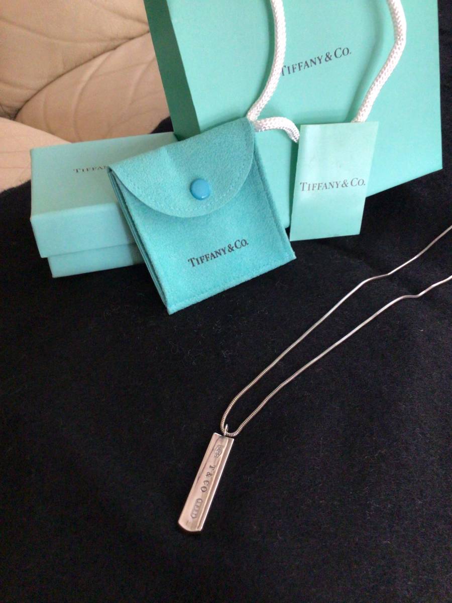 ティファニー TIFFANY スクエアプレート ネックレス SV925 18K 楽天