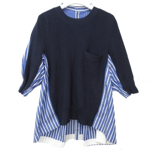 未使用品 サカイ sacai 新品同様 SCW-014 Cotton Knit Pullover 