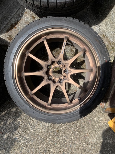 RAYS CE28 18インチ 9J-35 5穴 114.3 スタッドレスタイヤ245/40R-18 