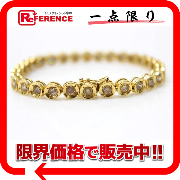 ダイヤモンド ブレスレット K18YG
