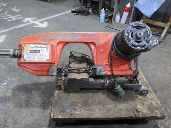 f182▼ アサダ バンドソー 120 120mm チェーンバイス 100V 鉄工用 切断機 動作OK 現状品 中古品