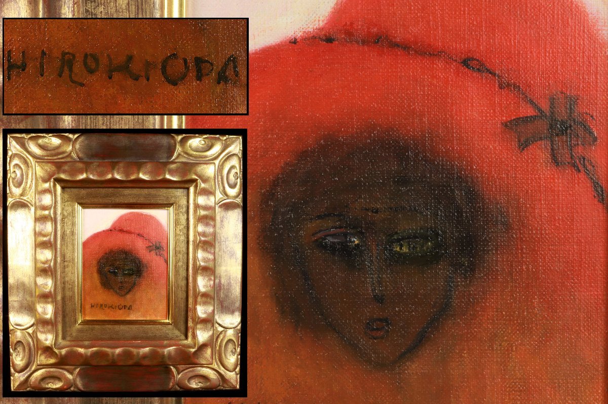 小竹美術】真作保証□北 蓮蔵「勲章をつけた人物画」油絵・P12号□白馬