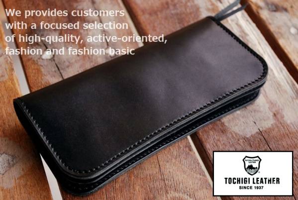120%正規■栃木レザー 本革 長財布 職人技 MADE IN JAPAN■BK/黒
