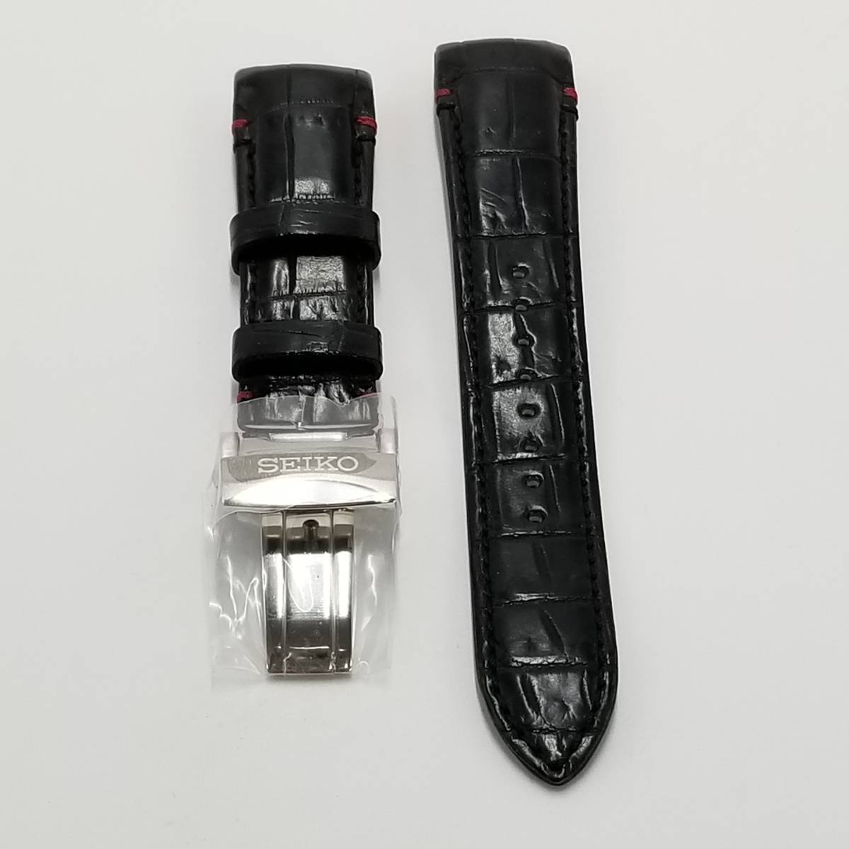 【s7859F】新品未使用 SEIKO 純正 ブライツ SAGH005 8R28-00B0 クロコダイルベルト 黒 21mm バンド セイコー