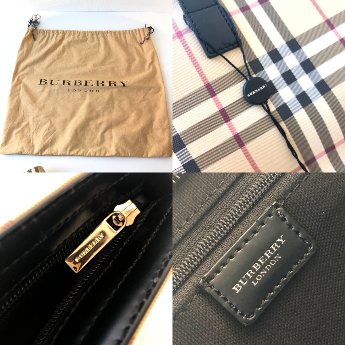 神103-51☆ バーバリー BURBERRY ノバチェック トートバッグ ベージュ 