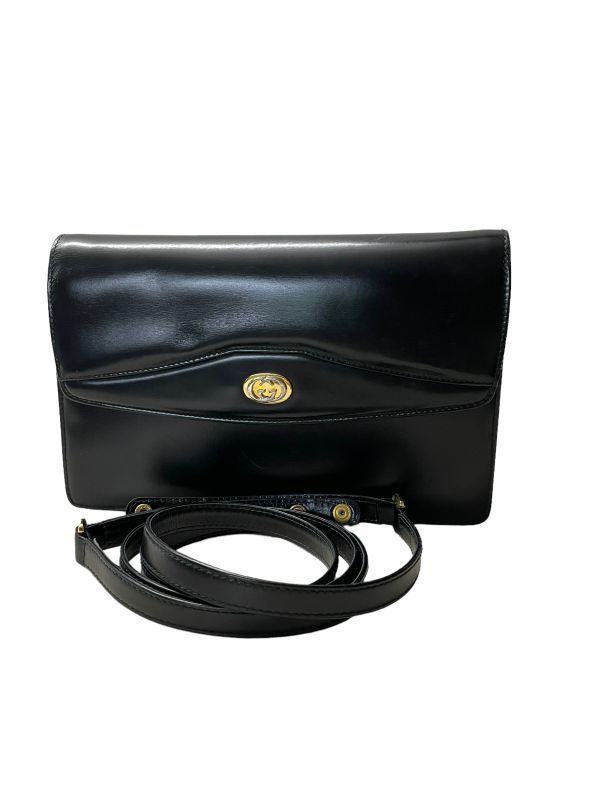 GUCCI オールドグッチロゴレザーショルダーバッグ