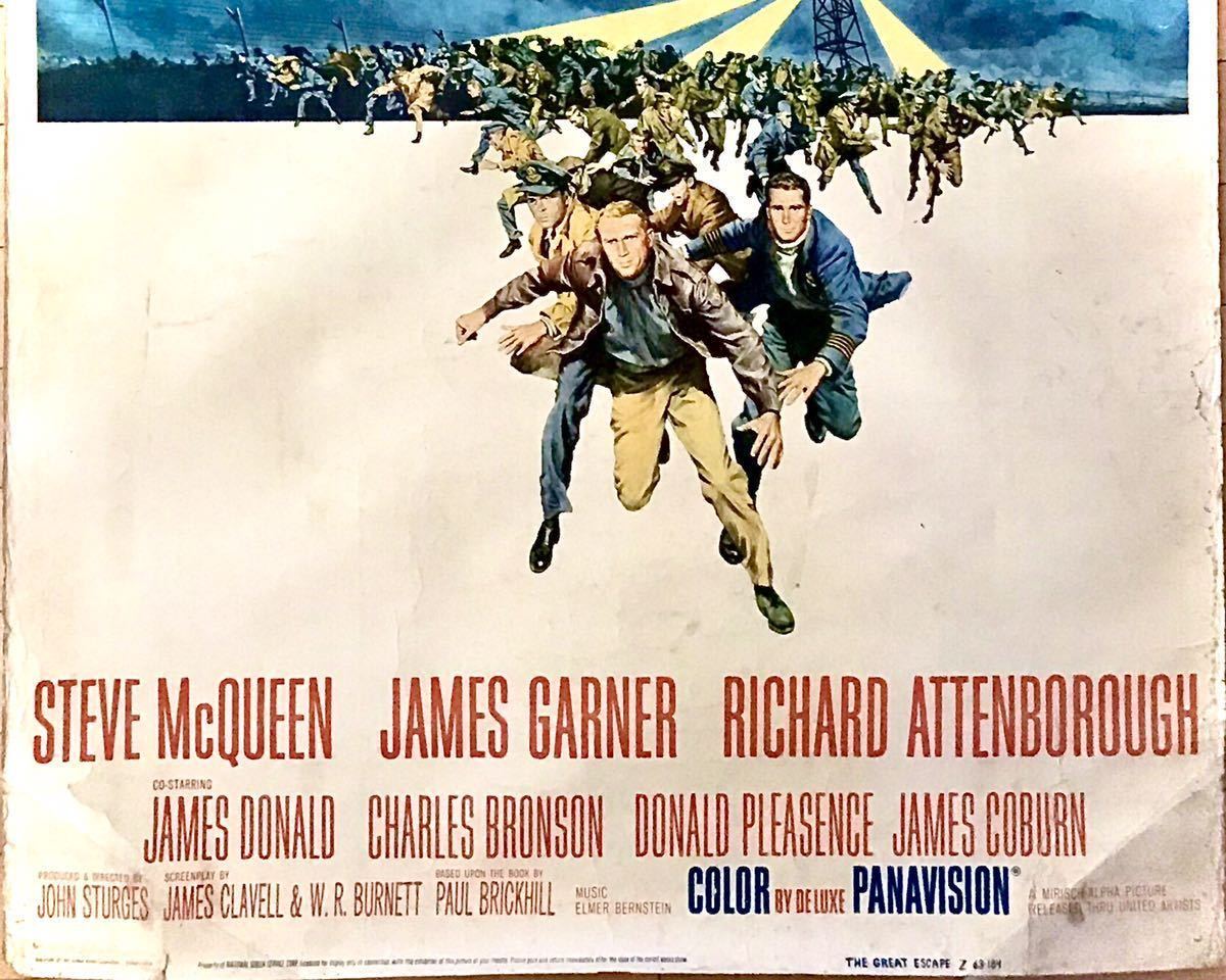 極選 オリジナルポスター「大脱走」US版40×60 1963年初公開 ジョン 