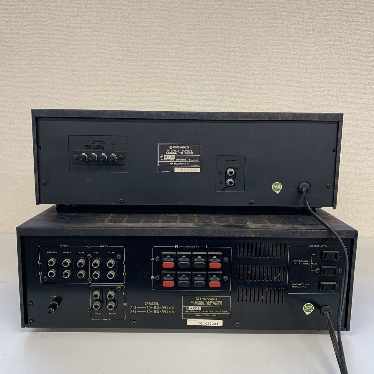 Pioneer SA-7800 | Tuner Vintage TX-7800 - 0 and & Amplifier TX