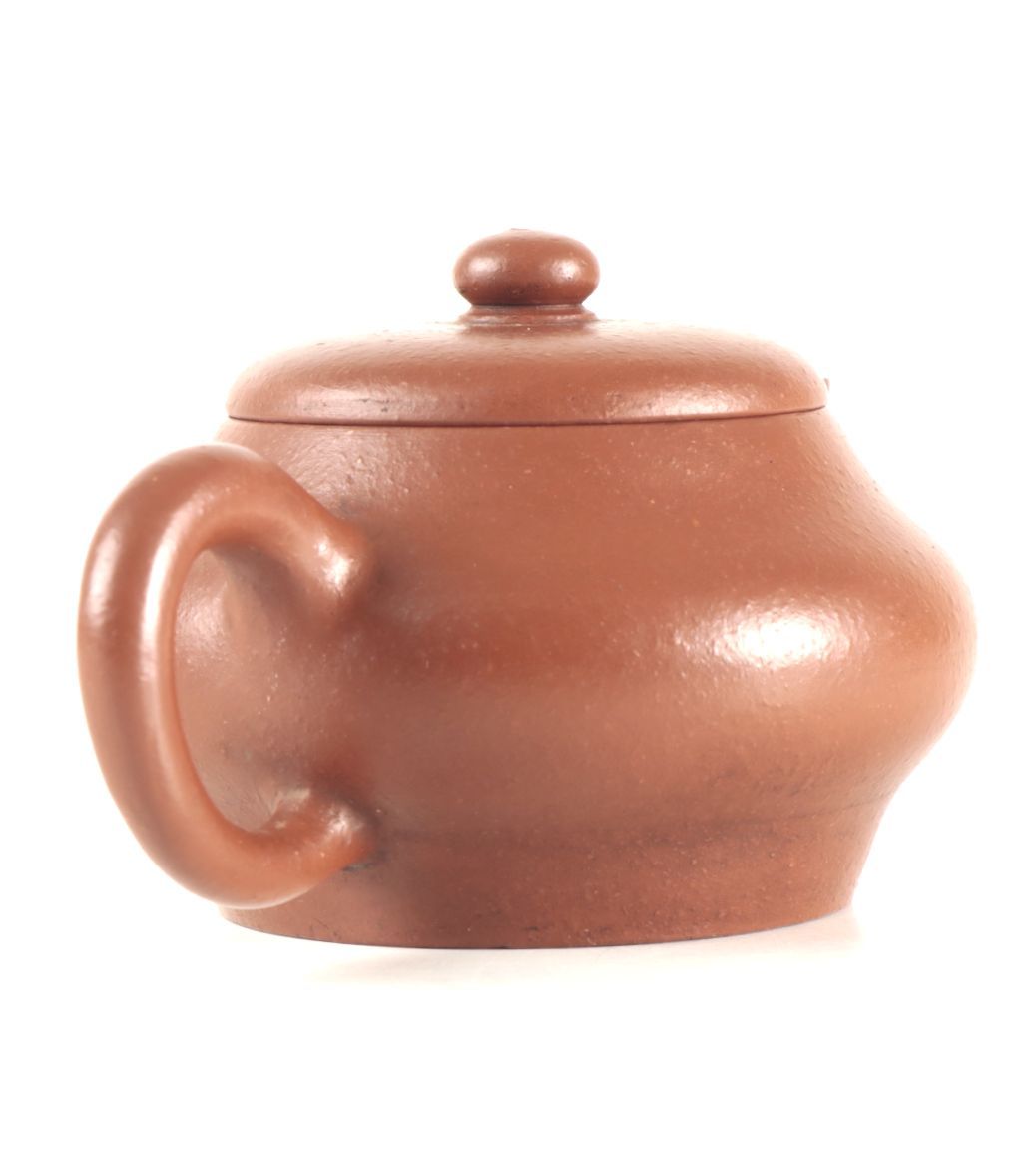 海】中国美術品 紫砂壷 朱泥急須_11 在銘 時代品 美術品