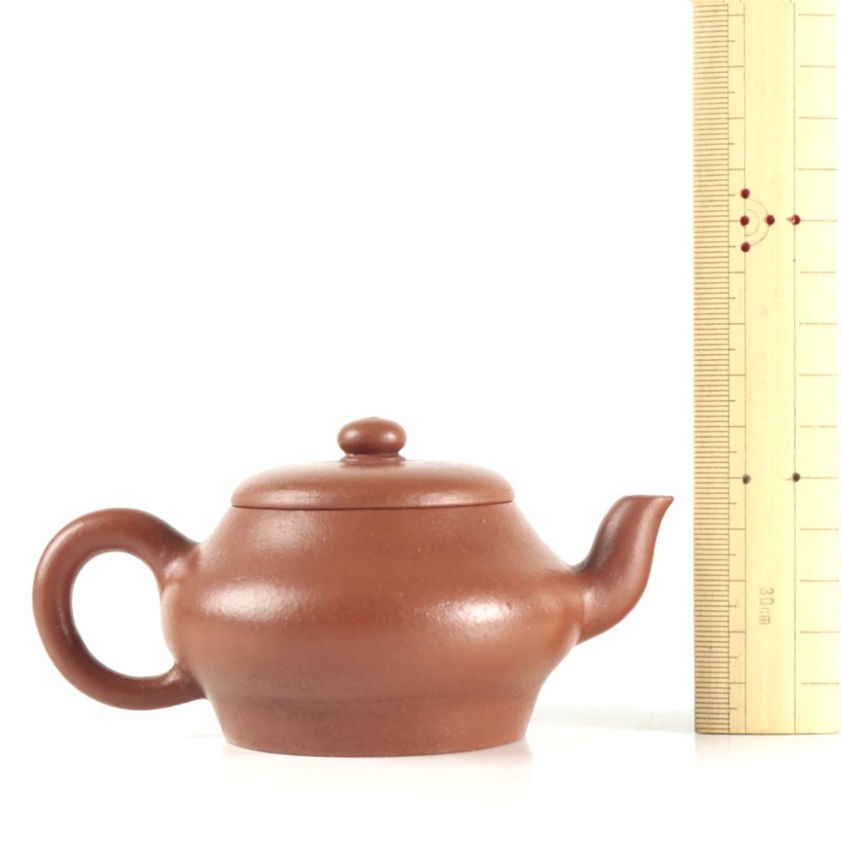 海】中国美術品 紫砂壷 朱泥急須_11 在銘 時代品 美術品