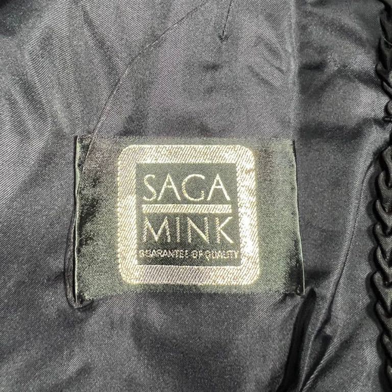 最高級毛皮 SAGA MINK ケープ 銀SAGA ポンチョ マント サガミンク