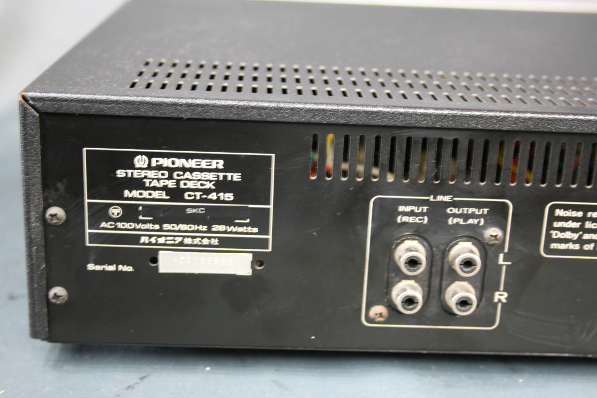 Pioneer/カセットデッキC415修理品動作OK訳ありジャンク扱い Pioneer