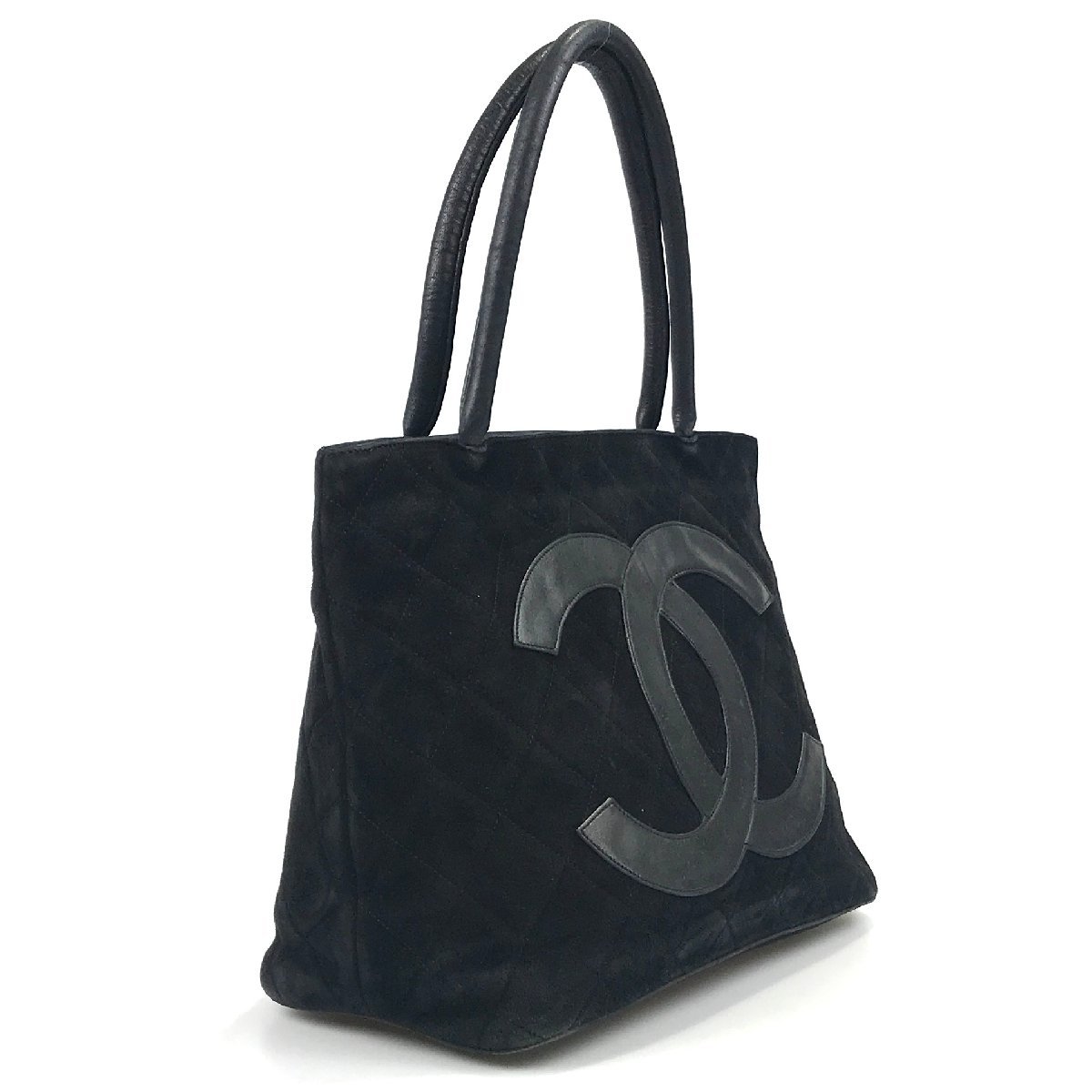【1円～】 シャネル CHANEL バッグ ハンドバッグ トートバッグ ココマーク 復刻トート スエード レザー ゴールド金具 中古