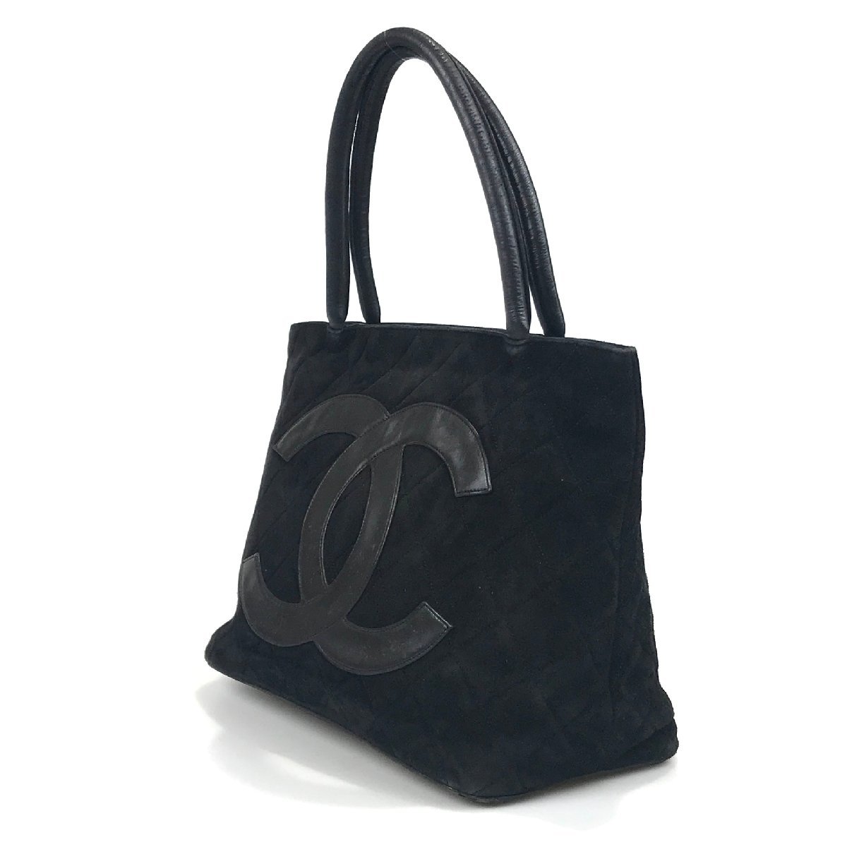 【1円～】 シャネル CHANEL バッグ ハンドバッグ トートバッグ ココマーク 復刻トート スエード レザー ゴールド金具 中古