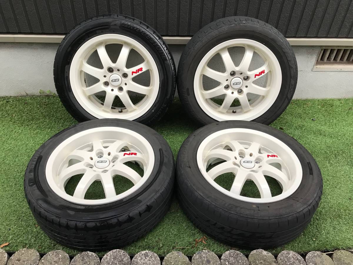 無限 NR 15インチ 6.5J +50 希少！ホワイト プレイズ PX 195/55R15  