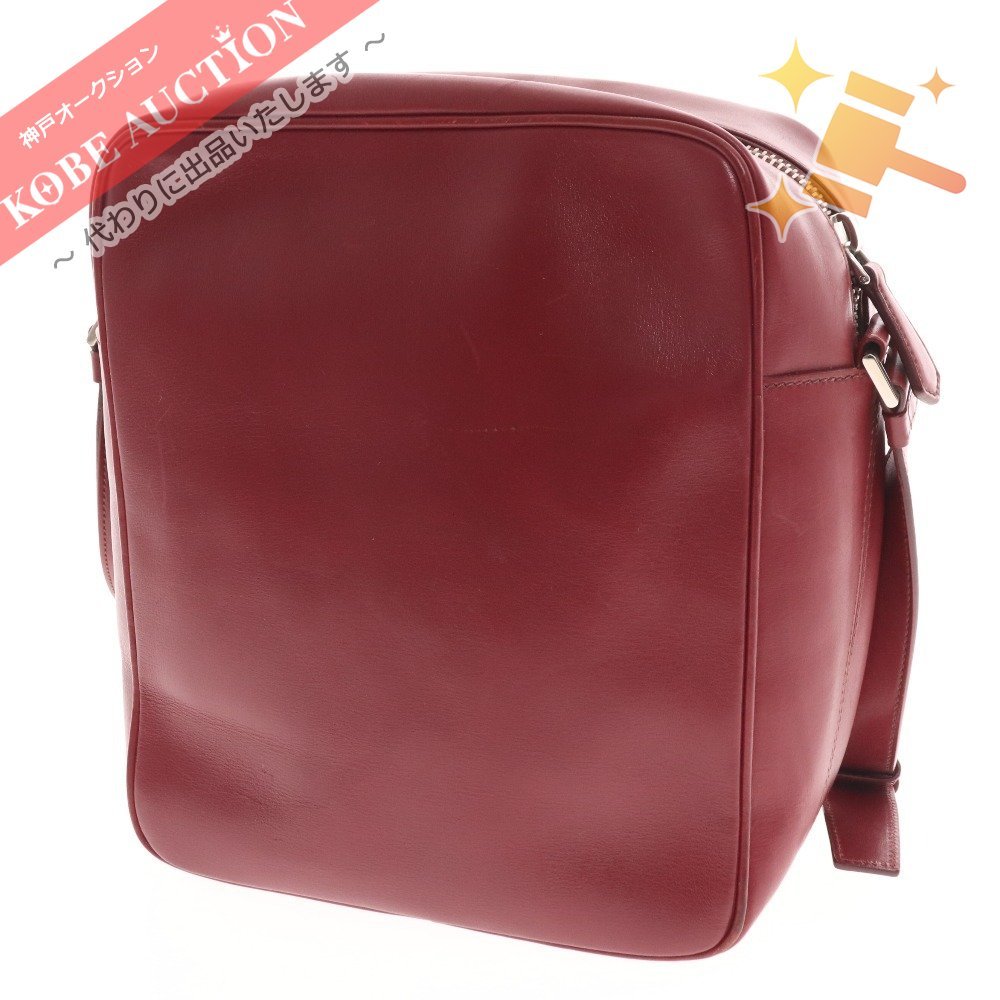 □ PRADA プラダ ショルダーバッグ レザー 斜め掛けカバン メンズ 