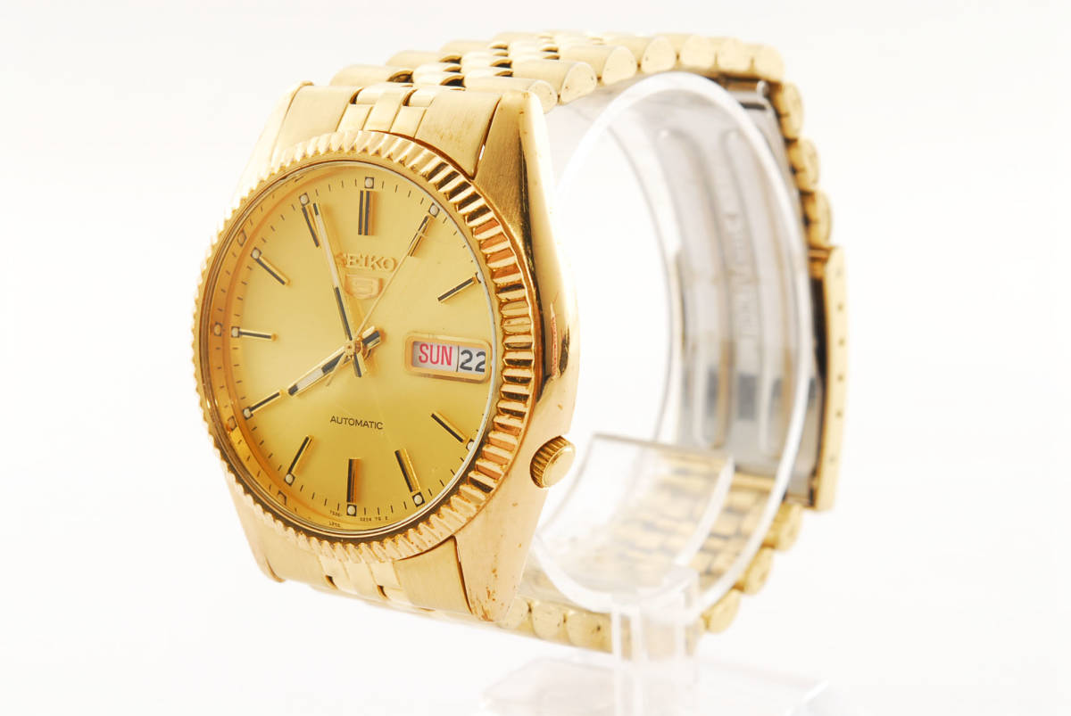  Seiko 5 7S26-0500 自動巻 ゴールド(セイコー)｜売買されたオークション情報、yahooの商品情報をアーカイブ公開 - オークファン その他