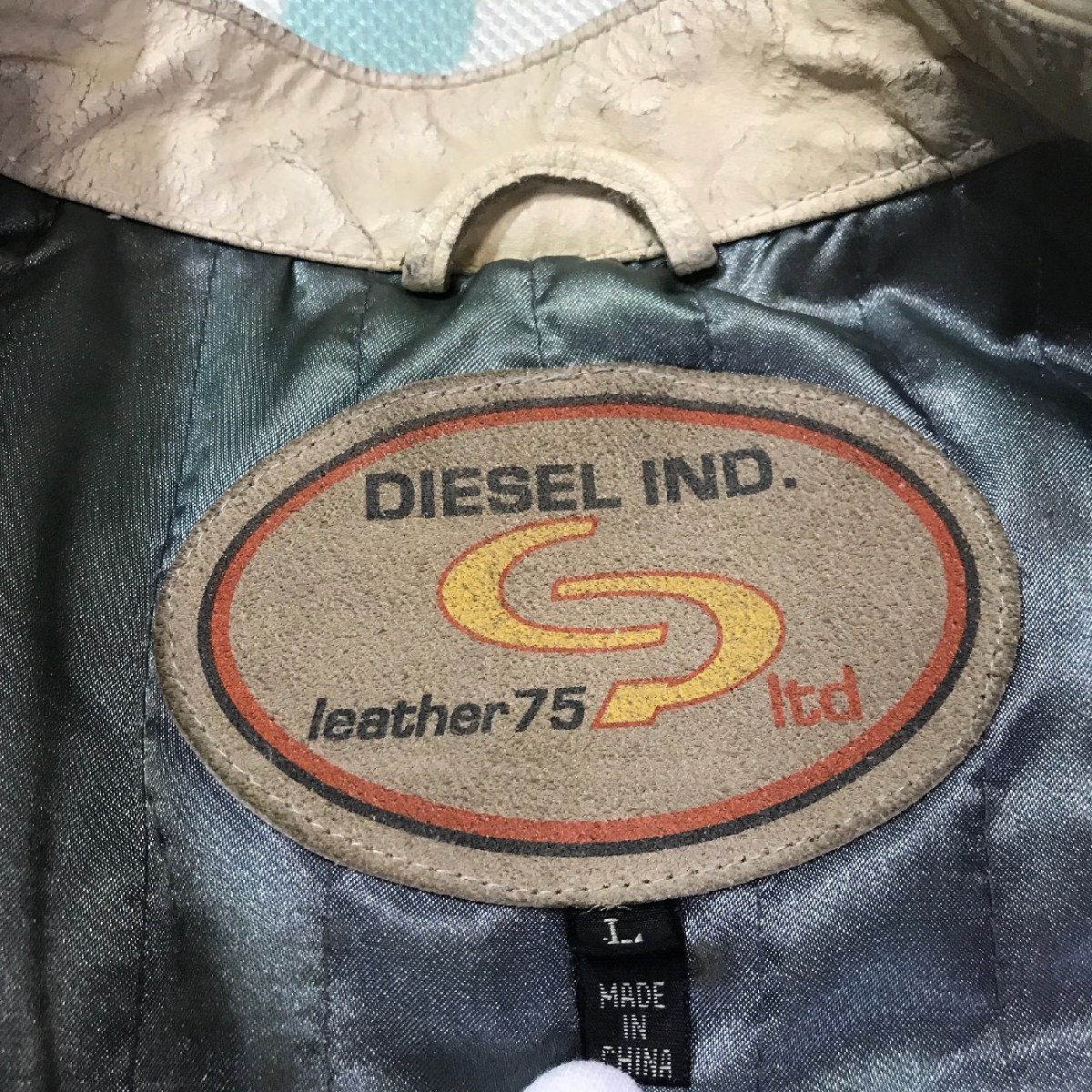 DIESEL ディーゼル カウレザー ライダースジャケット レッド ナイロン 革ジャン MOTOR JACKET racing jakct DIESEL ディーゼル レザー [Diesel] [ディーゼル XS