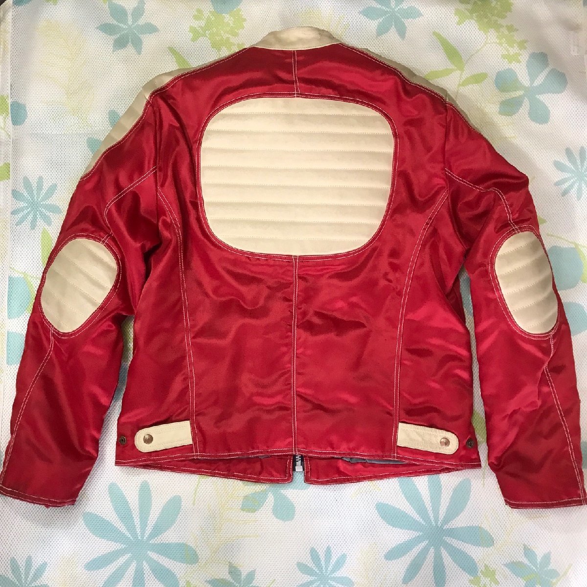 DIESEL ディーゼル カウレザー ライダースジャケット レッド ナイロン 革ジャン MOTOR JACKET racing jakct DIESEL ディーゼル レザー [Diesel] [ディーゼル XS