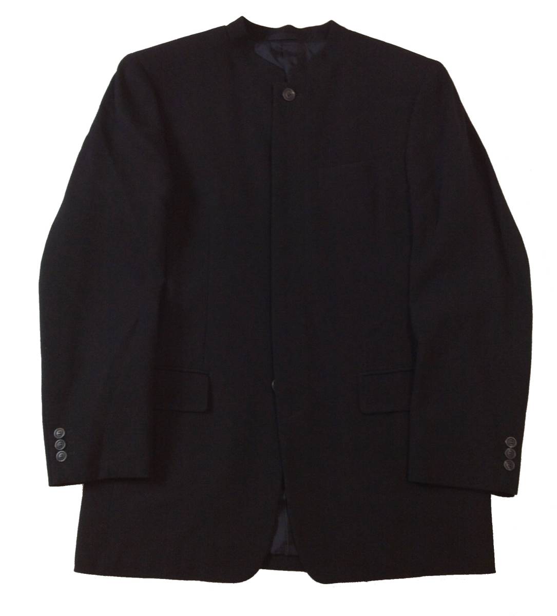 イッセイミヤケ ISSEY MIYAKE ウール スタンドカラー ジャケット 隠し