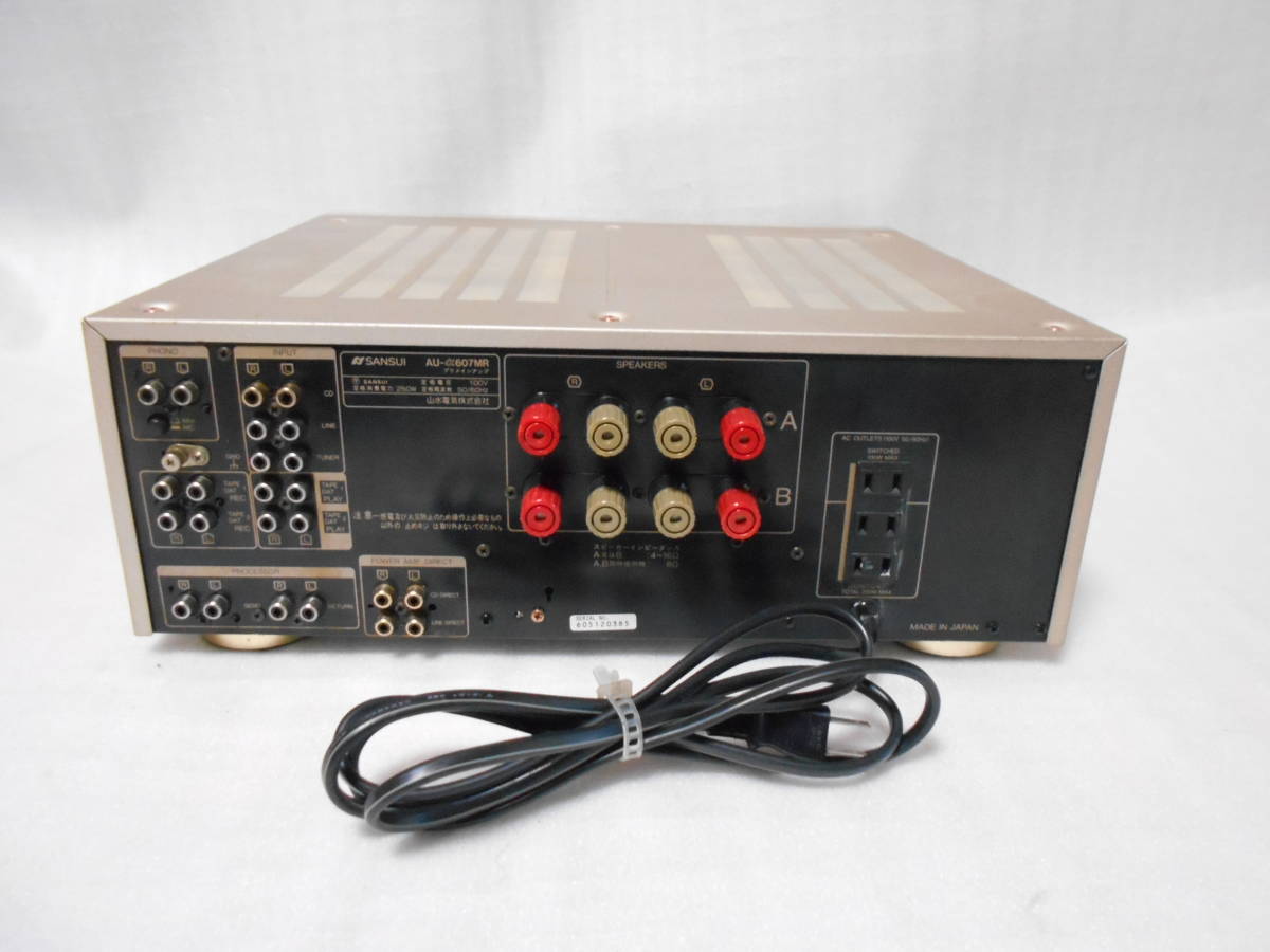 SANSUI AU-α607MR　プリメインアンプ　メンテナンス済 SANSUI AU-α607MR プリメインアンプ プリメイアンプメンテナンス済箱なし AU-α607i プリメインアンプ作動品