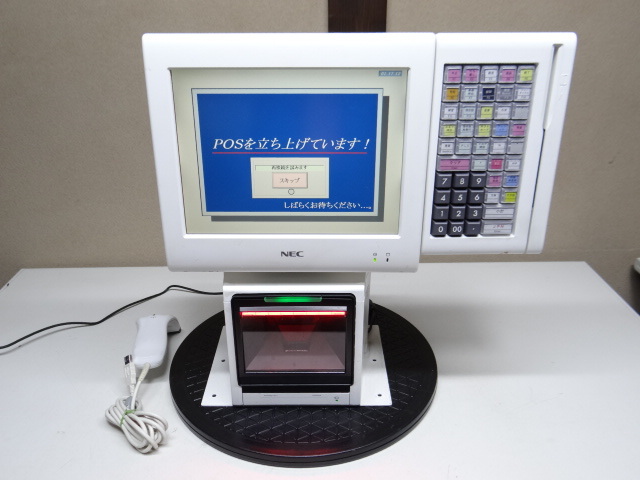 T9398 NEC Fi・12型用ベースユニット PWPXB21W01 スキャナ PWPX161-01 POSレジ 通電OK ジャンク