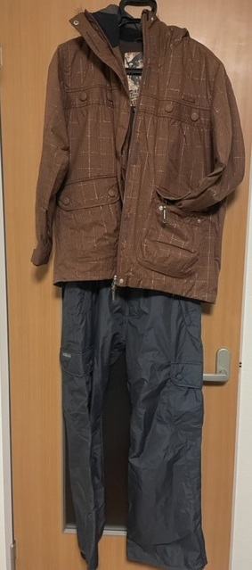 キスマーク 上下セット スキー スノーボードウェア Kissmark レディース Ｌサイズ ブラウン グレー ジャケッ トパンツ