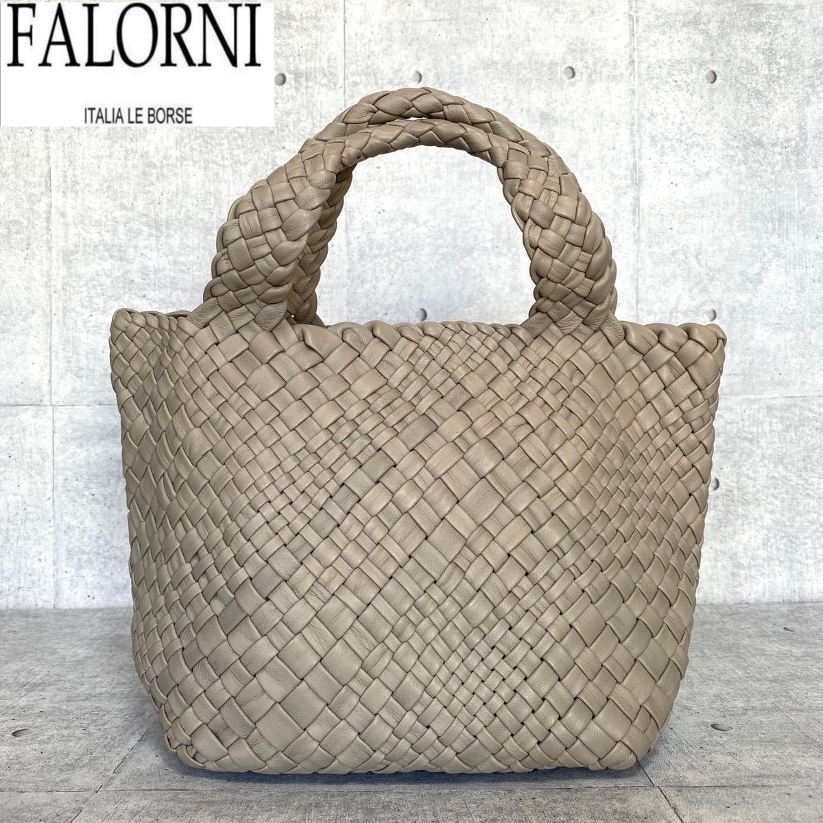 美品 FALORNI 定価132，000円 ファロルニ イントレチャート ラムレザー 