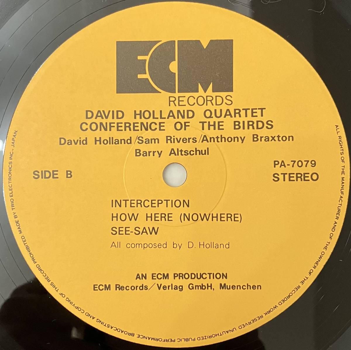 国内盤/LP/レコード David Holland Quartet Conference Of The Birds Free Jazz