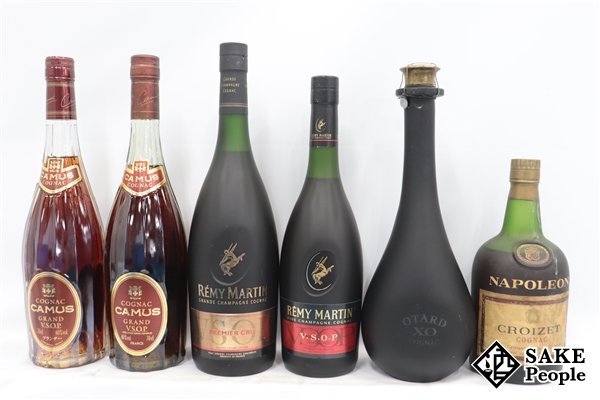 ◆注目! ブランデー6本セット (カミュ グランド VSOP/カミュ グランド VSOP/レミーマルタン VSOP プルミエ クリュ/レミーマルタン VSOP/等)