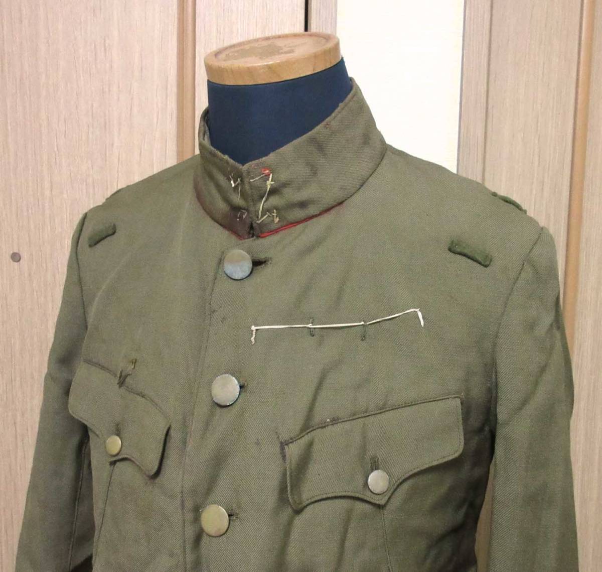 旧日本陸軍 将校用昭五式軍衣 合服 日本軍服軍衣軍刀帯拳銃剣軍帽略帽