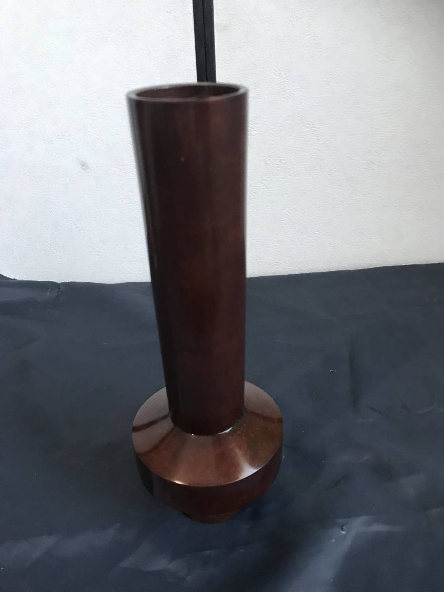 高岡銅器 華泉好 古銅一輪挿 花瓶 花器 華道具 茶道具の入札履歴