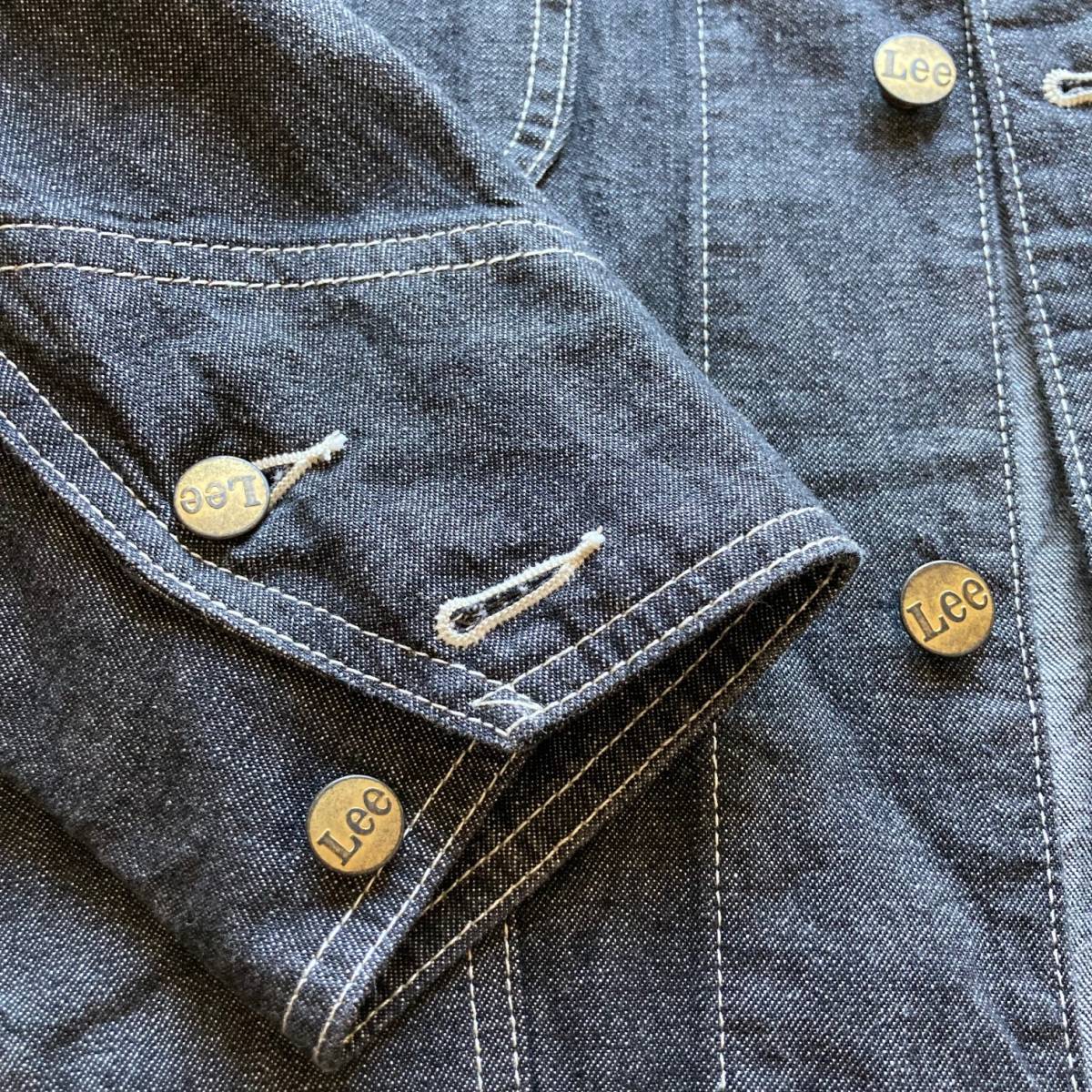 美品 Lee リー UNION MADE Sanforized デニム カバーオール ウエスト 