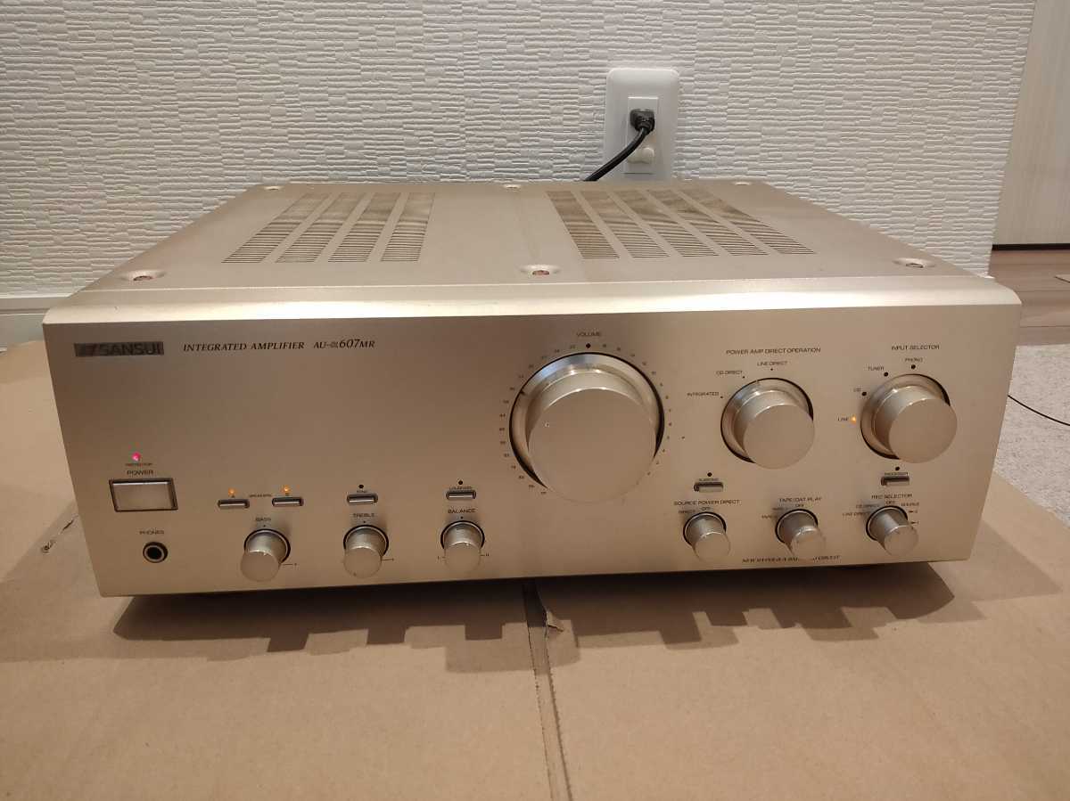 SANSUI サンスイ AU-α607MR プリメインアンプ シルバー 通電確認済み SANSUI サンスイ AU-α607MR プリメインアンプ シルバー 通電確認済み