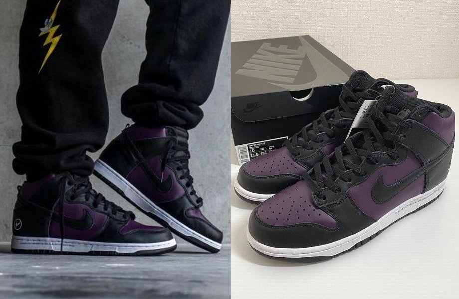 【28cm 新品 国内正規品】NIKE × Fragment ナイキ DUNK HI BEIJING ダンクハイ 北京 US10 パープル 紫 フラグメント コラボ DJ0382 600