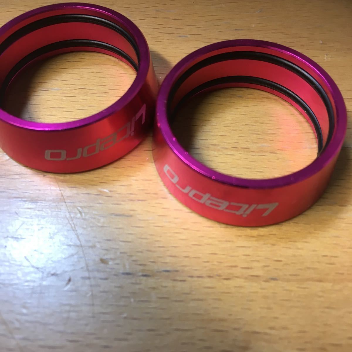 【ピンク】Litepro 25.4mm ハンドルバー ストップリング クイックリリース位置決め用 ダホン Dahon renault FIAT_3