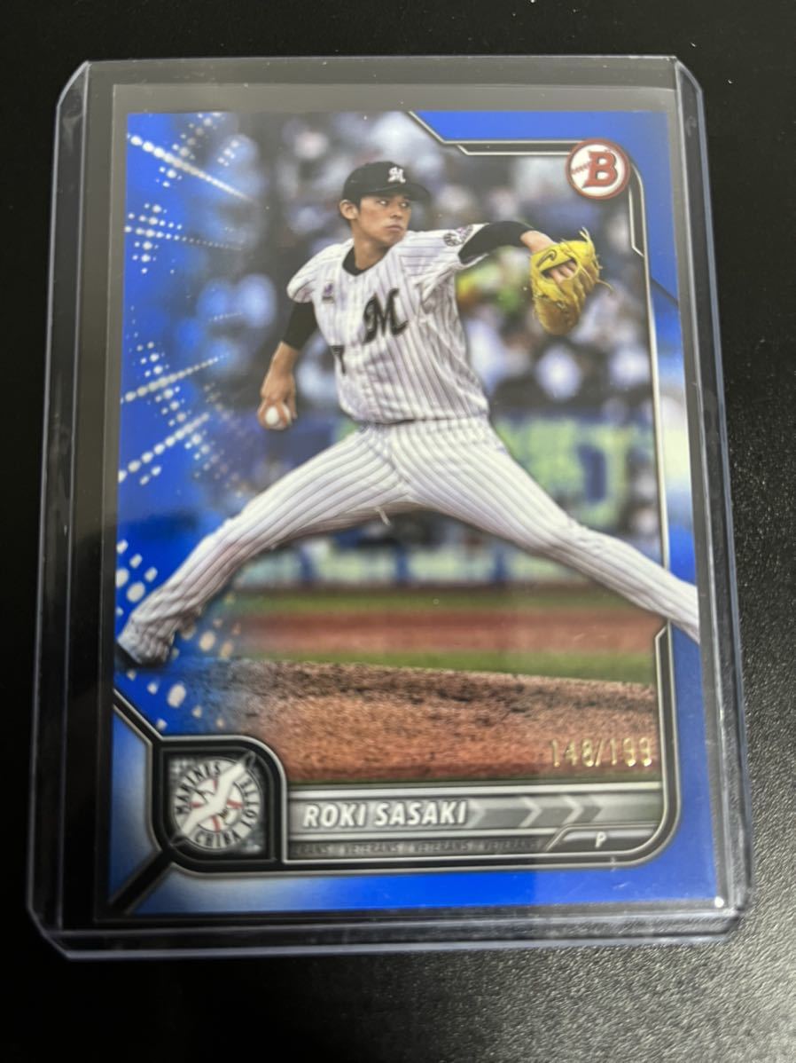 2022 Topps npb bowman chrome 199シリ 佐々木朗希選手 サインなし 